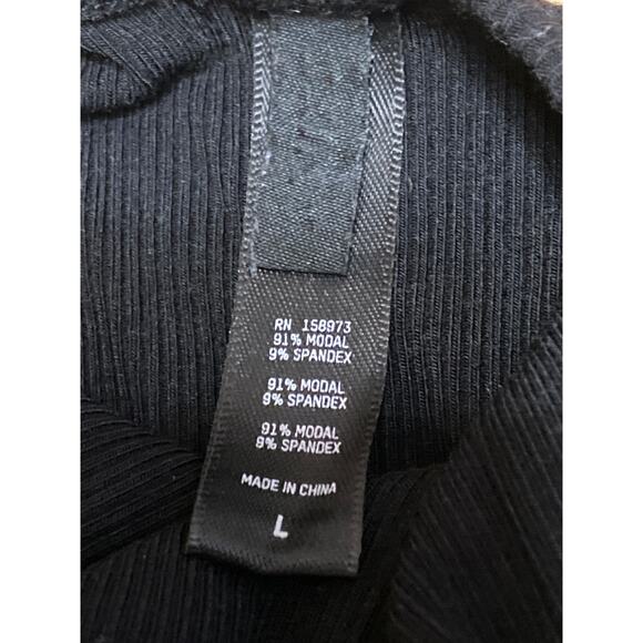 Skims Black Sleeveless Ribbed Knit Scoop Neck Sculpt Cami Tank Maxi Slip Dress L - Picture 3 of 3